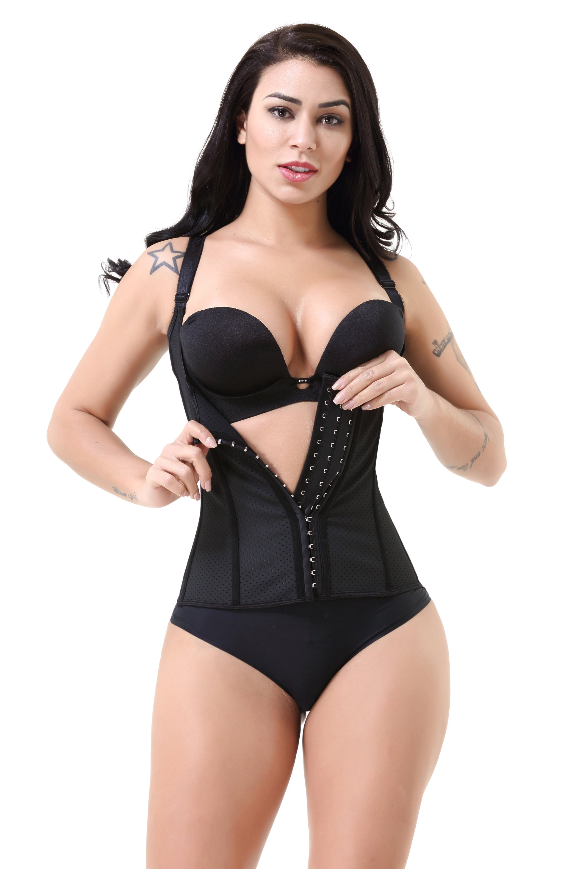 Latex Corset Vest - Bone Punching Chest Support Shapewear Top - Wicked Vixsin