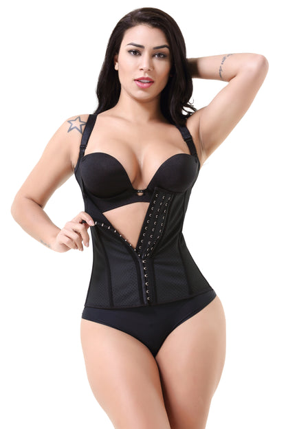 Latex Corset Vest - Bone Punching Chest Support Shapewear Top - Wicked Vixsin