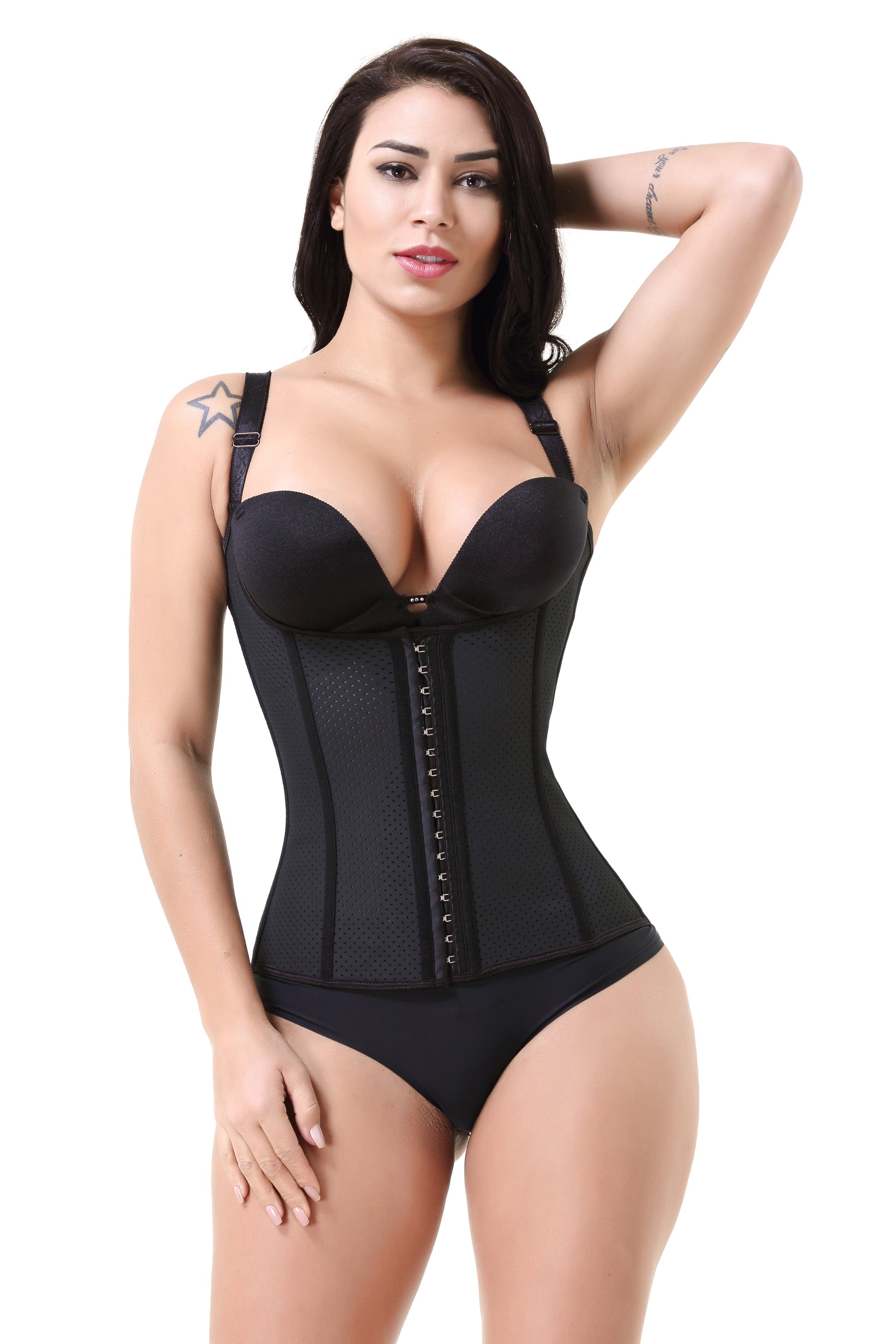 Latex Corset Vest - Bone Punching Chest Support Shapewear Top - Wicked Vixsin