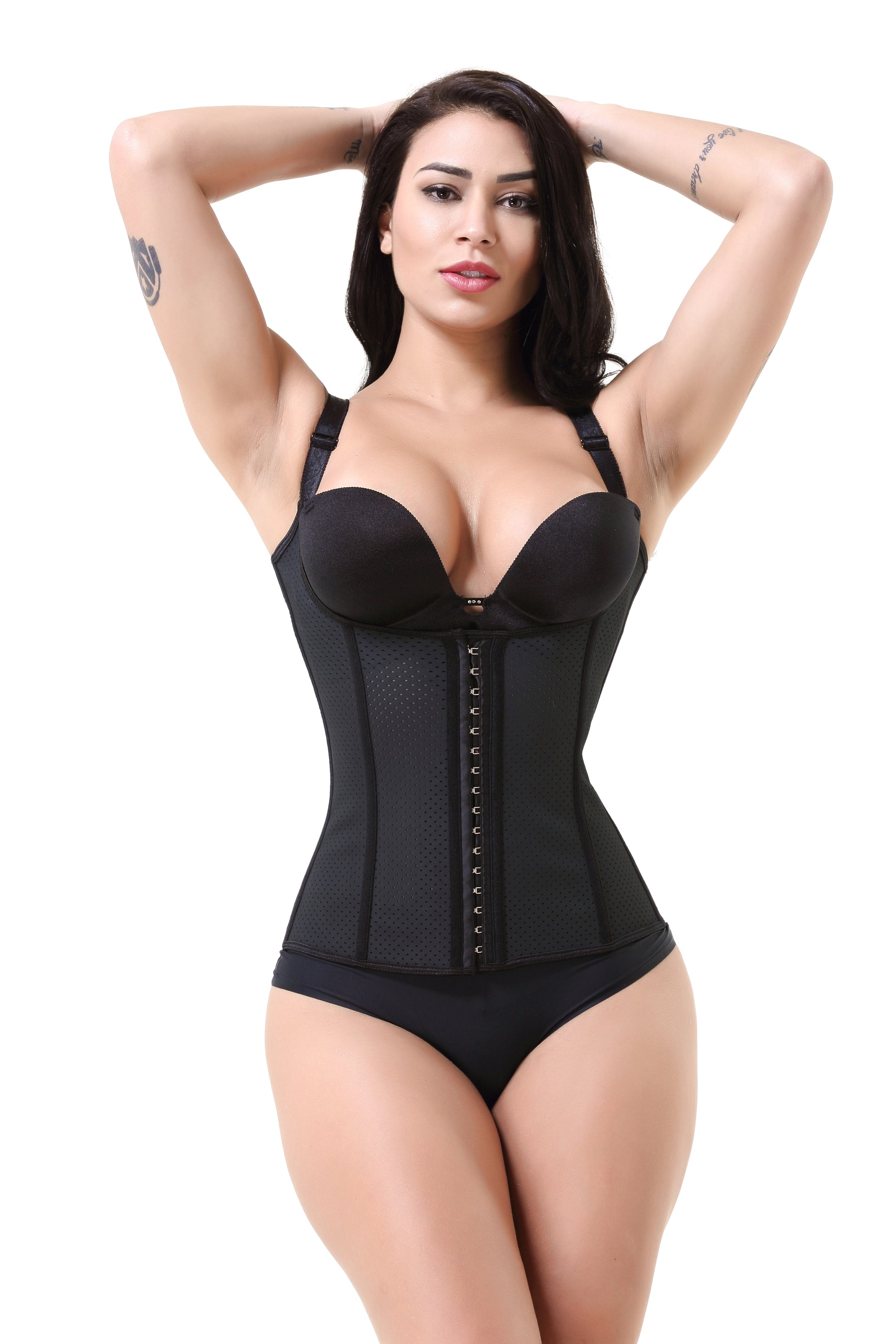 Latex Corset Vest - Bone Punching Chest Support Shapewear Top - Wicked Vixsin