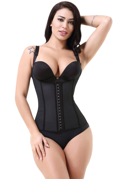 Latex Corset Vest - Bone Punching Chest Support Shapewear Top - Wicked Vixsin