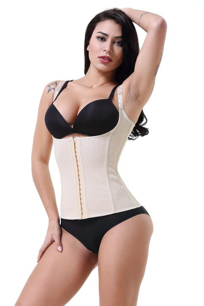 Latex Corset Vest - Bone Punching Chest Support Shapewear Top - Wicked Vixsin