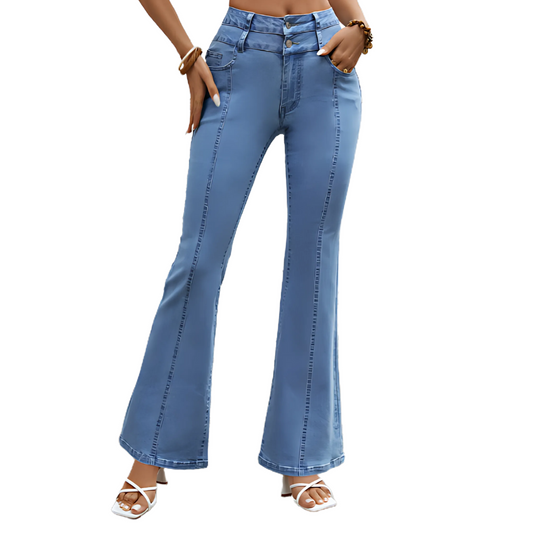 Casual Stretch Straight Denim Jeans - Wicked Vixsin