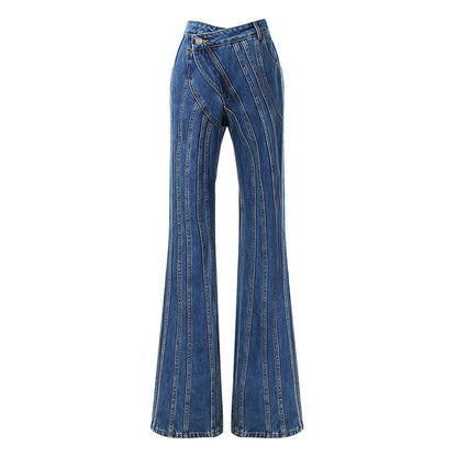 Flared High-Waisted Jeans - Wicked Vixsin