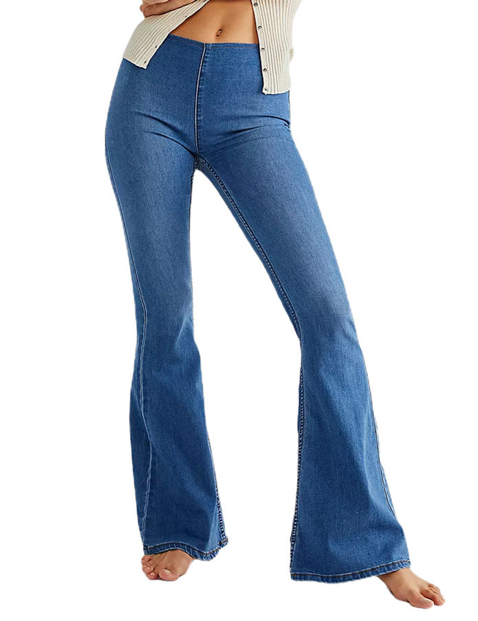 Mid Waist Flared Jeans - Wicked Vixsin