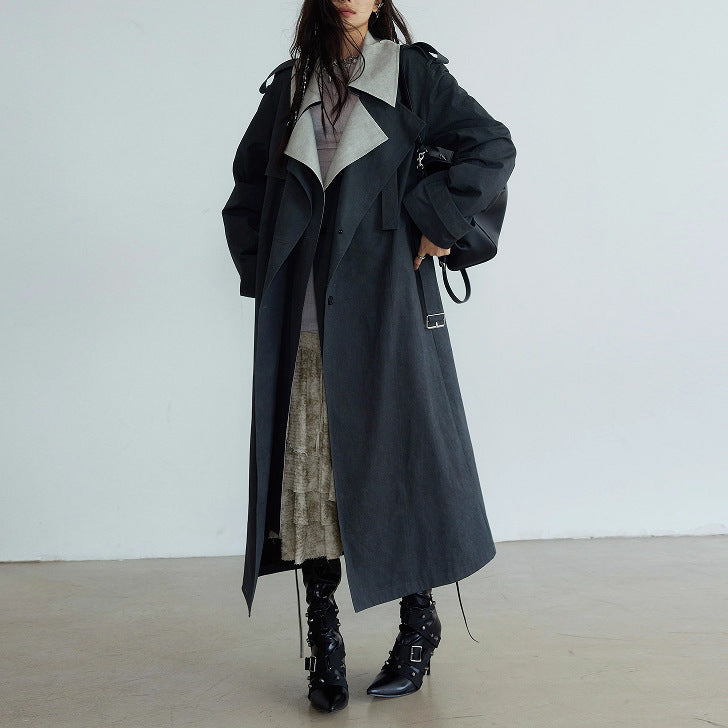 Casual Stitching Trench Coat - Stylish Overcoat - Wicked Vixsin