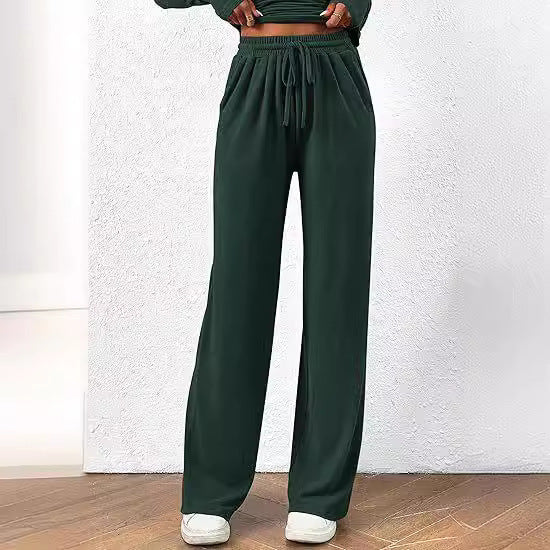 Long Sleeve Top Wide Leg Pants Casual Wear Set - Wicked Vixsin