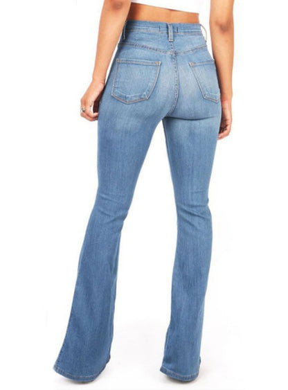 High Waist Flared Jeans - Wicked Vixsin