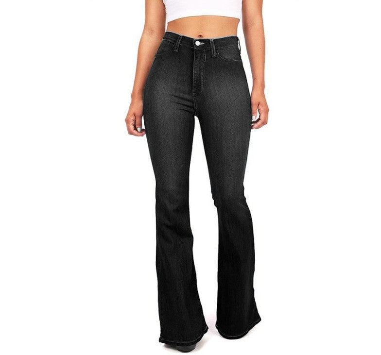 High Waist Flared Jeans - Wicked Vixsin