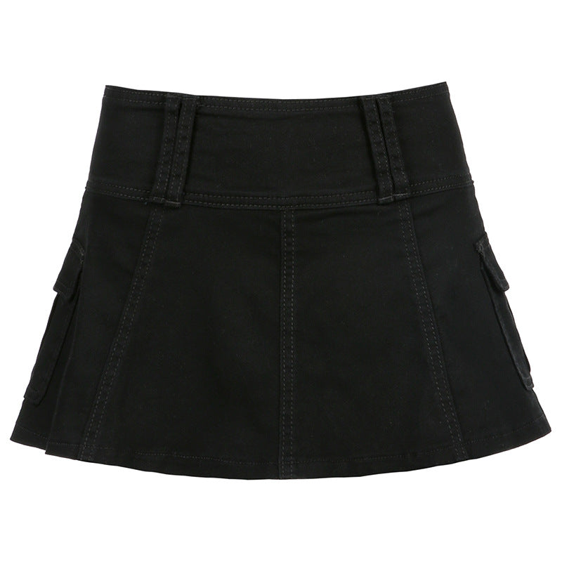 Denim Pleated Skirt - Wicked Vixsin