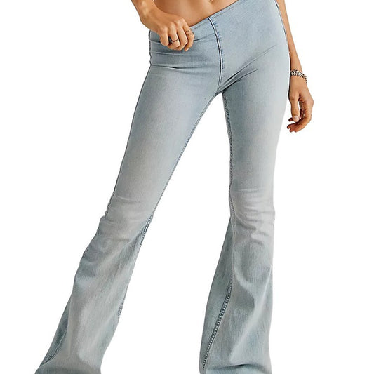 Mid Waist Flared Jeans - Wicked Vixsin